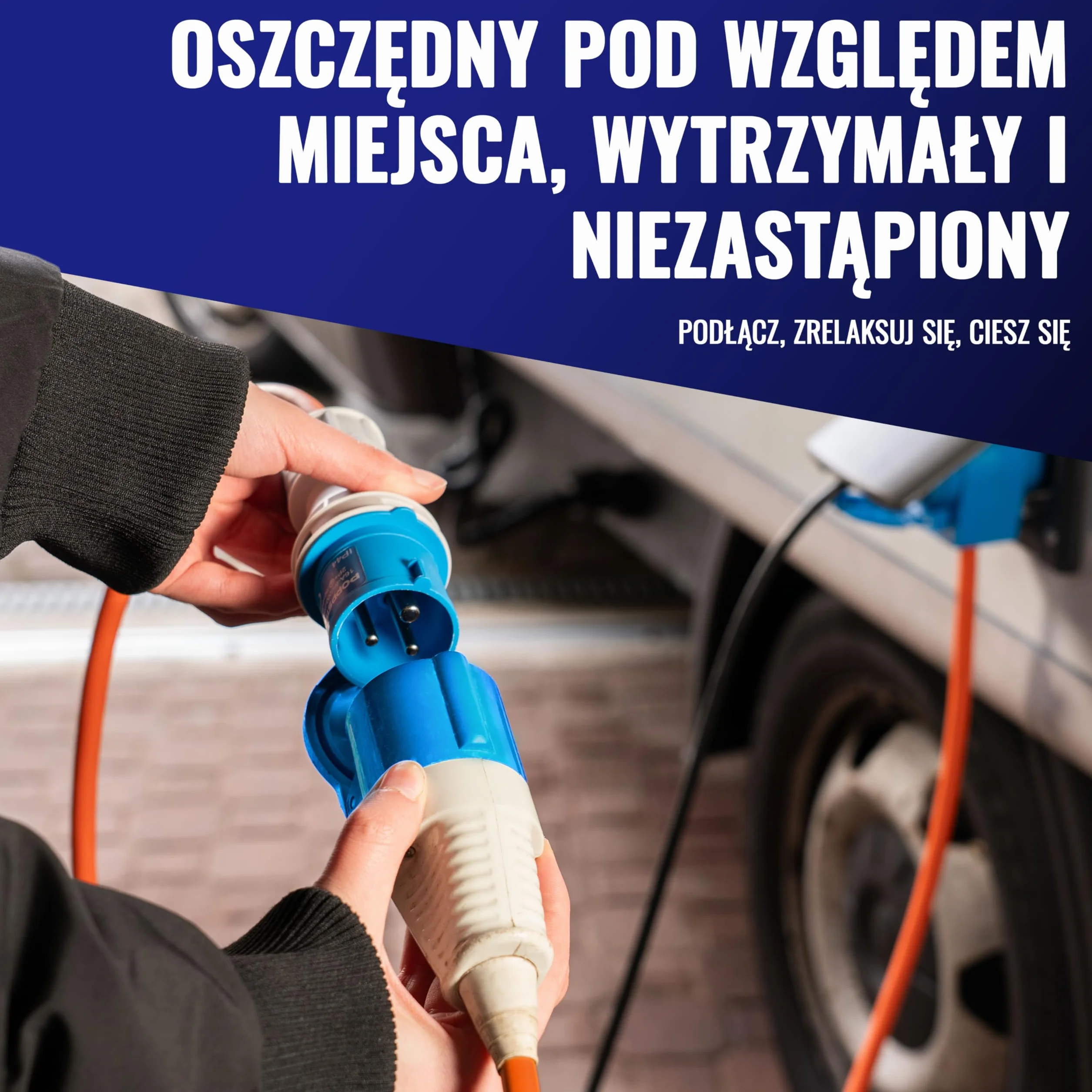 Poppstar kabel CEE 15m z wtyczką Schuko (wtyk CEE 3-biegunowy na gniazdo CEE + gniazdo typu F), 230V/16A, IP44, H07RN-F 3G2.5