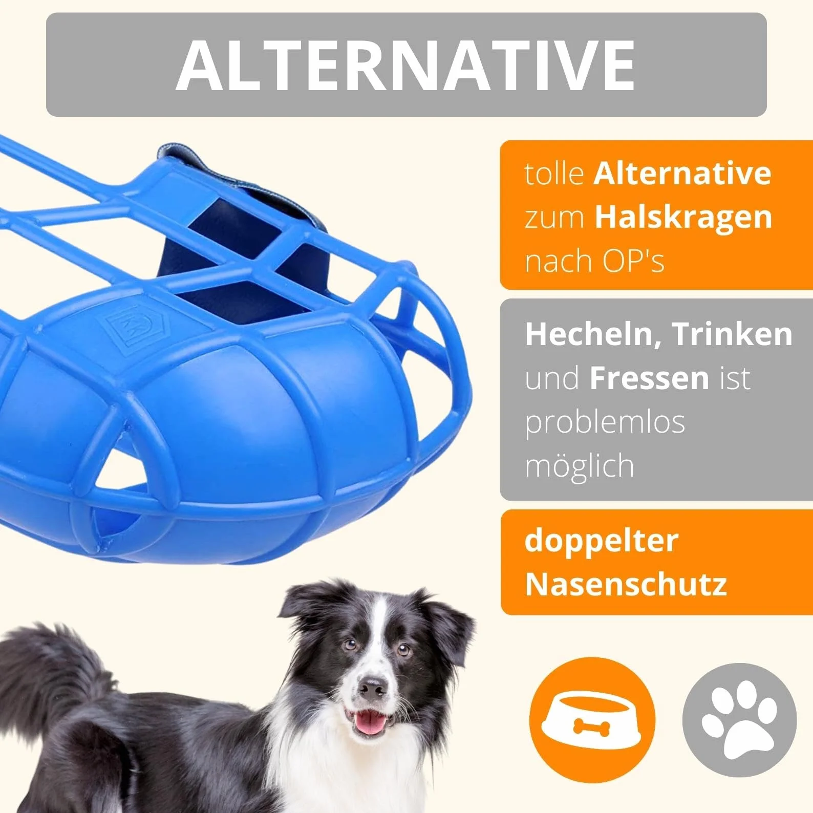 AMATHINGS Kaganiec Super Kennel Soft z watowanym noskiem do picia biały