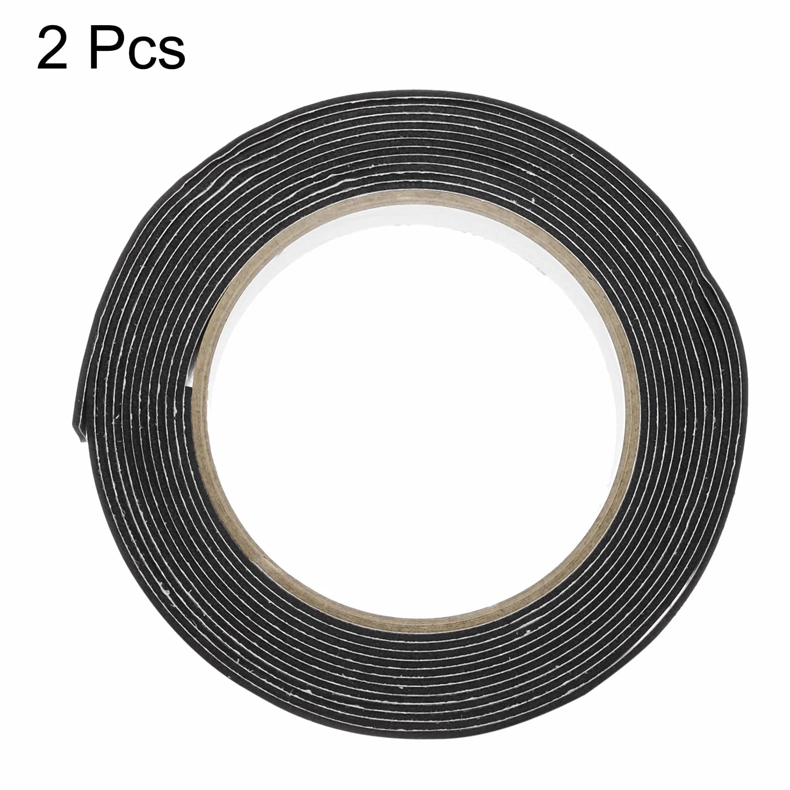 QUARKZMAN 2 rolki jednostronnej taśmy piankowej, zdejmowana taśma montażowa z gąbki EVA, mocne paski taśmy klejącej (czarne, 4 m x 25 mm x 1,5 mm), do domu, kolorowa ściana wisząca, dekoracja