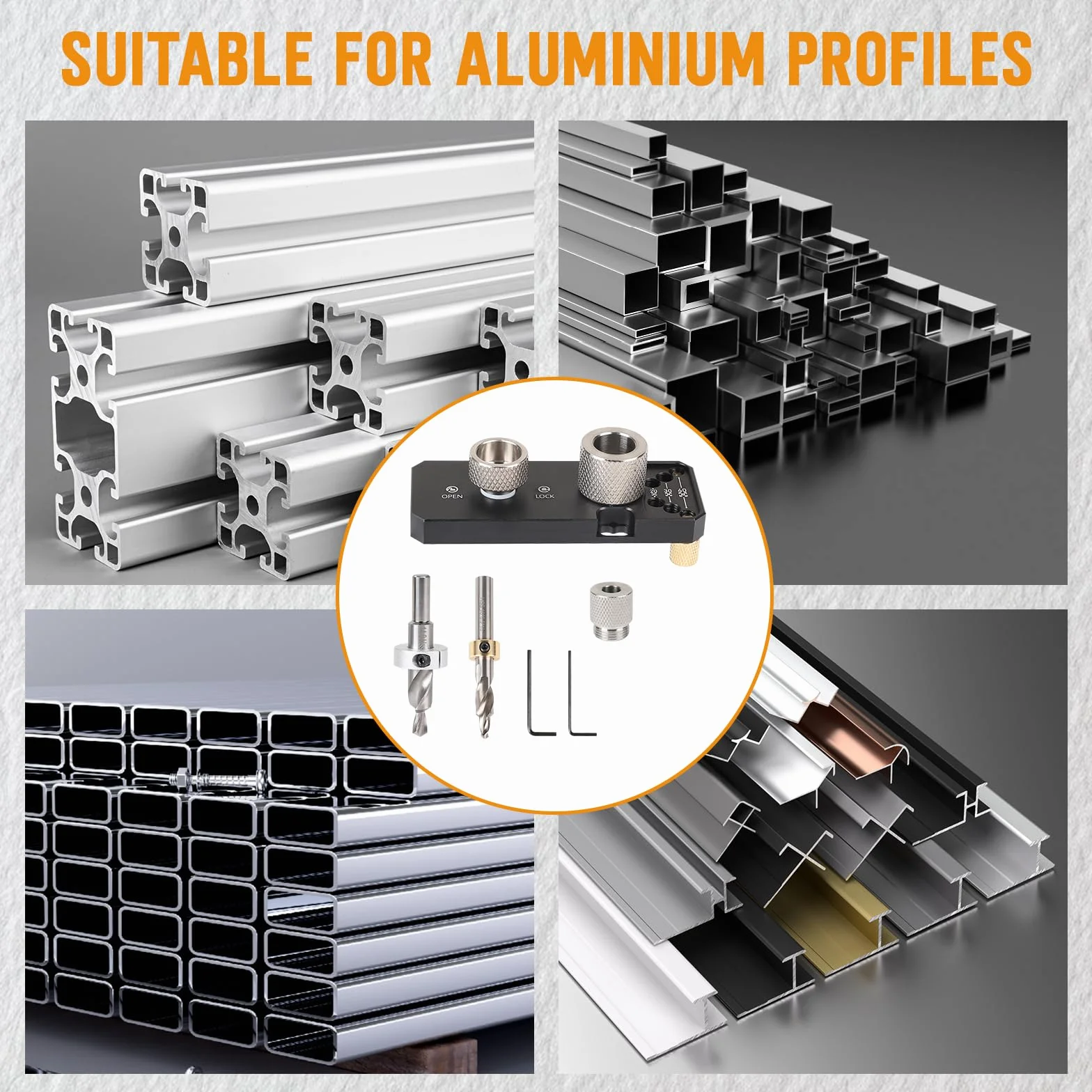 Wiertła do profili aluminiowych 20/30/40 ze stożkowym wiertłem M6 M8