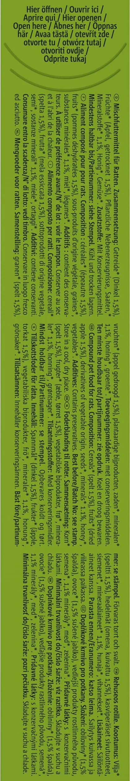 Vitakraft Przysmaki dla gryzoni szczurów, orkiszu i jabłka, 1 x 2 szt