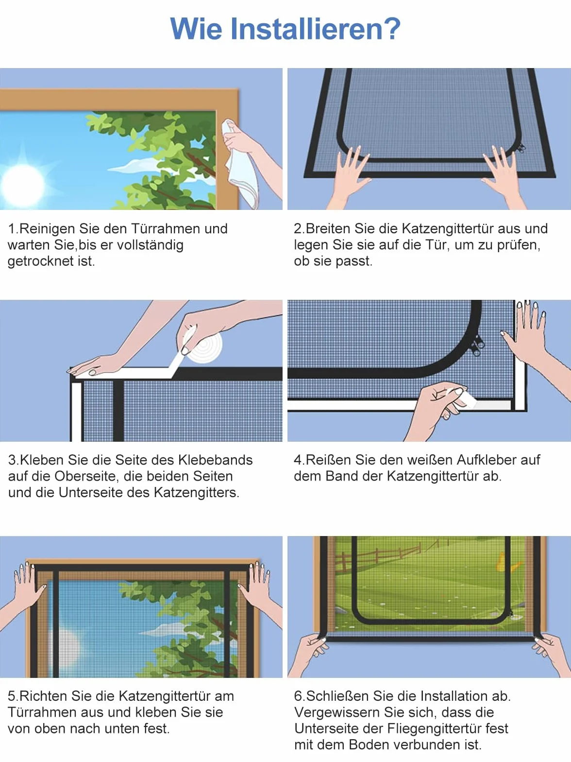 Siatka dla kota na balkon 100x210 cm ekran dla zwierząt domowych