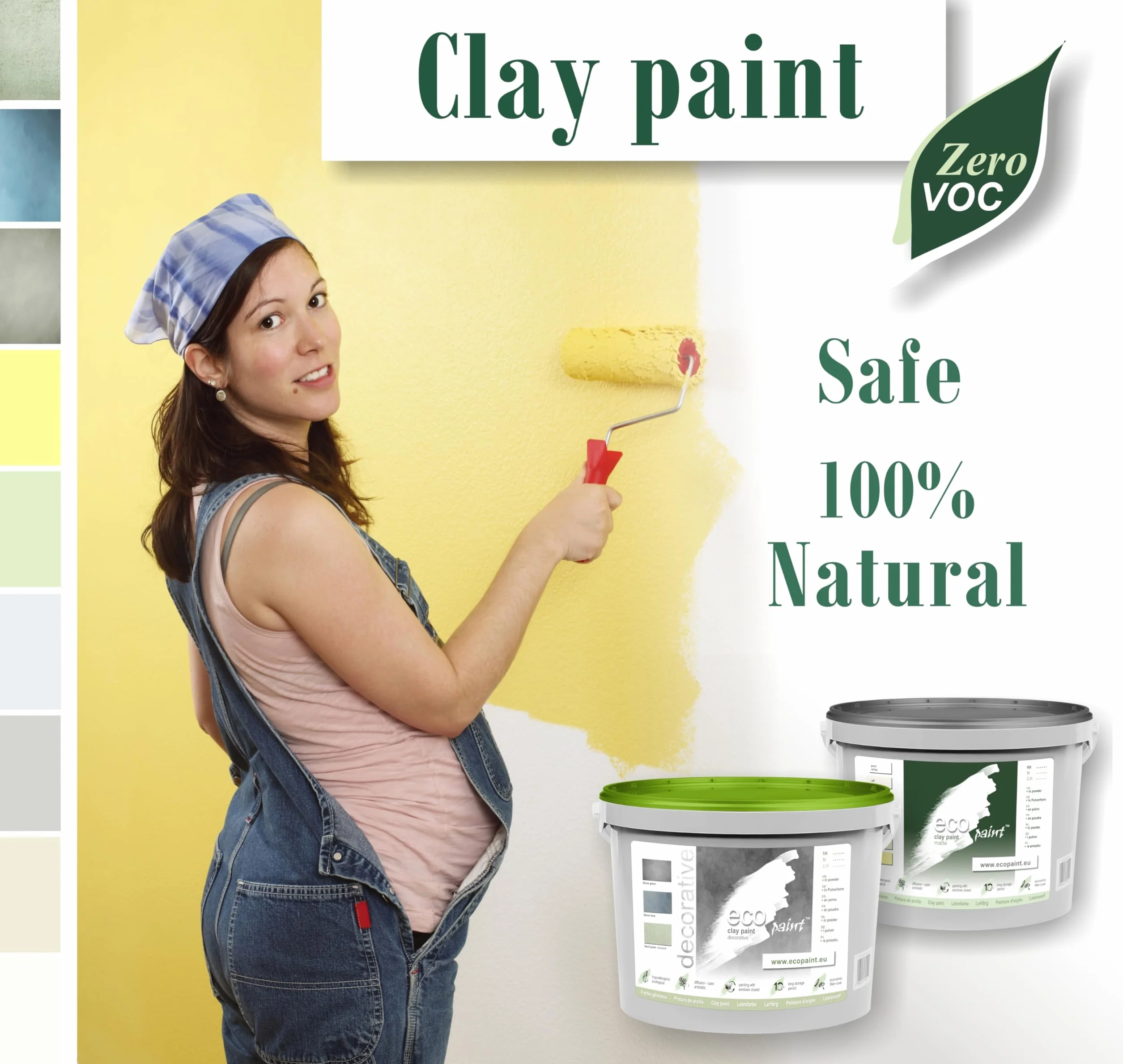 Tester farby glinianej do ścian 100ml (LEMON PEEL – CYTRYNOWY /7/)