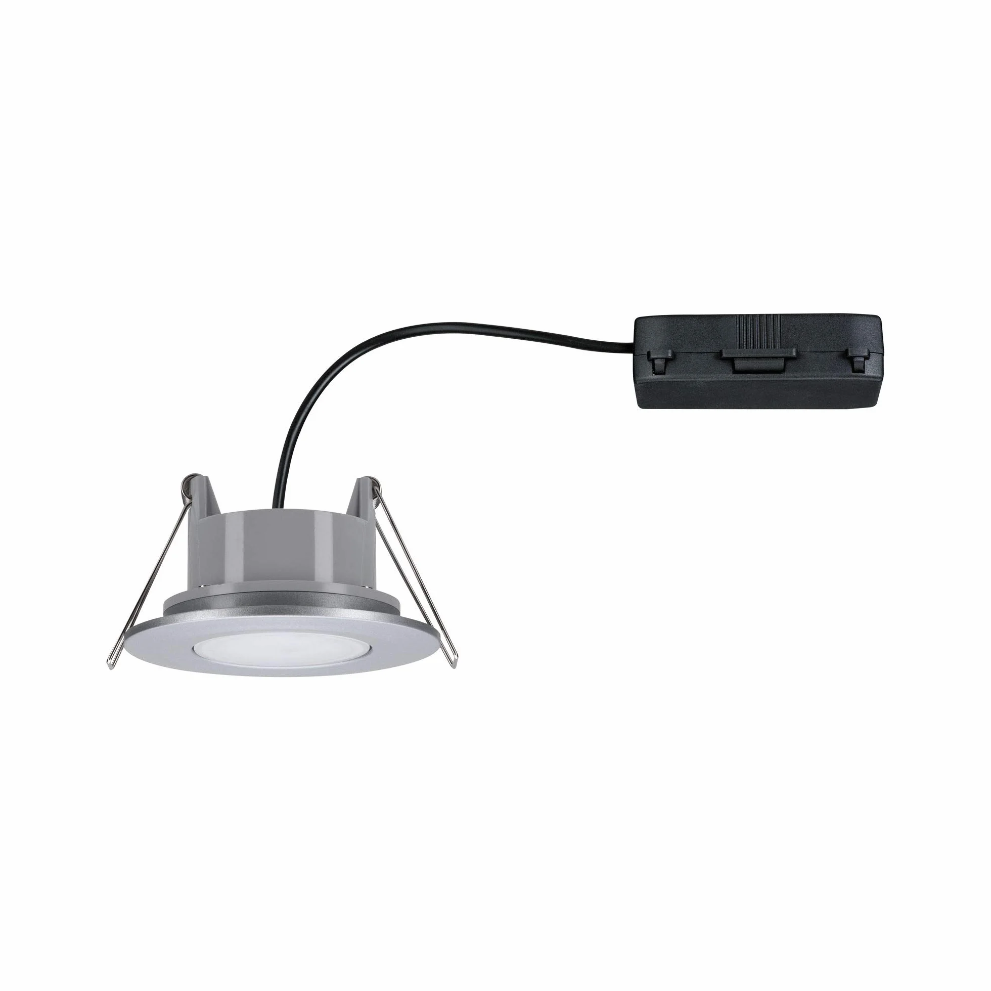 Paulmann 99928 LED oprawa do zabudowy Calla, okrągła,W zestawie 1x6W, IP65, chrom matowy, oświetlenie do szafy, tworzywo sztuczne, 4000K