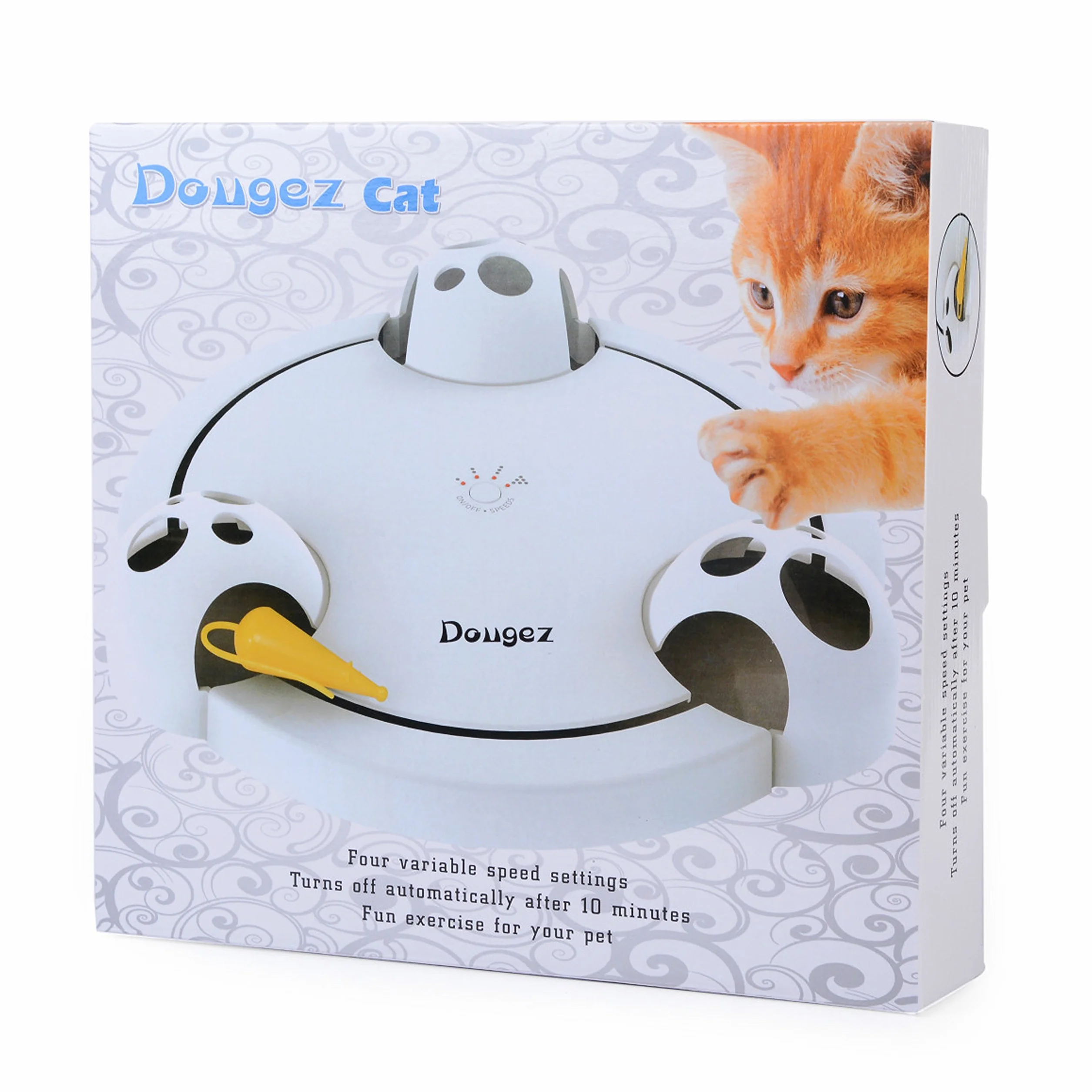 BUYTER Interaktywny gramofon dla kota Obrotowa zabawka Puzzle elektryczne Catch Mouse Play Plate