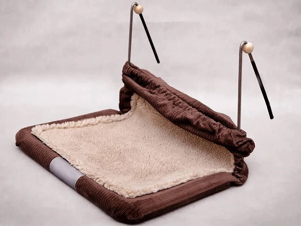 PillowPrim Hamak dla kota, sofa, leżanka, poduszka dla kota, sofa, kosz dla kota, łóżko, miękkie legowisko dla zwierząt domowych, trójkątne zamknięcie, cm