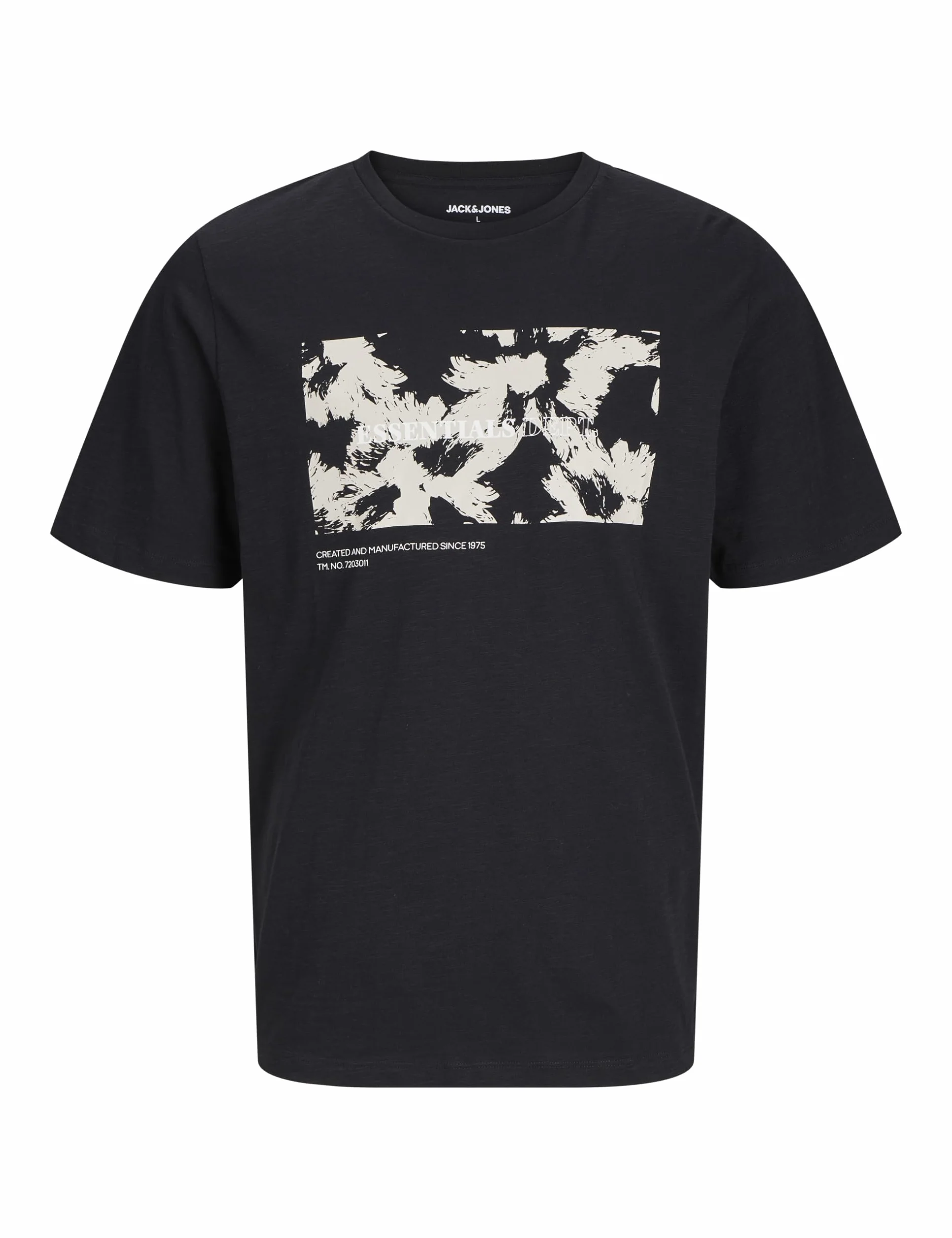 Jack & Jones Jjjeff Monochrome Shape Tee Ss Cre Jnr, czarny, 128