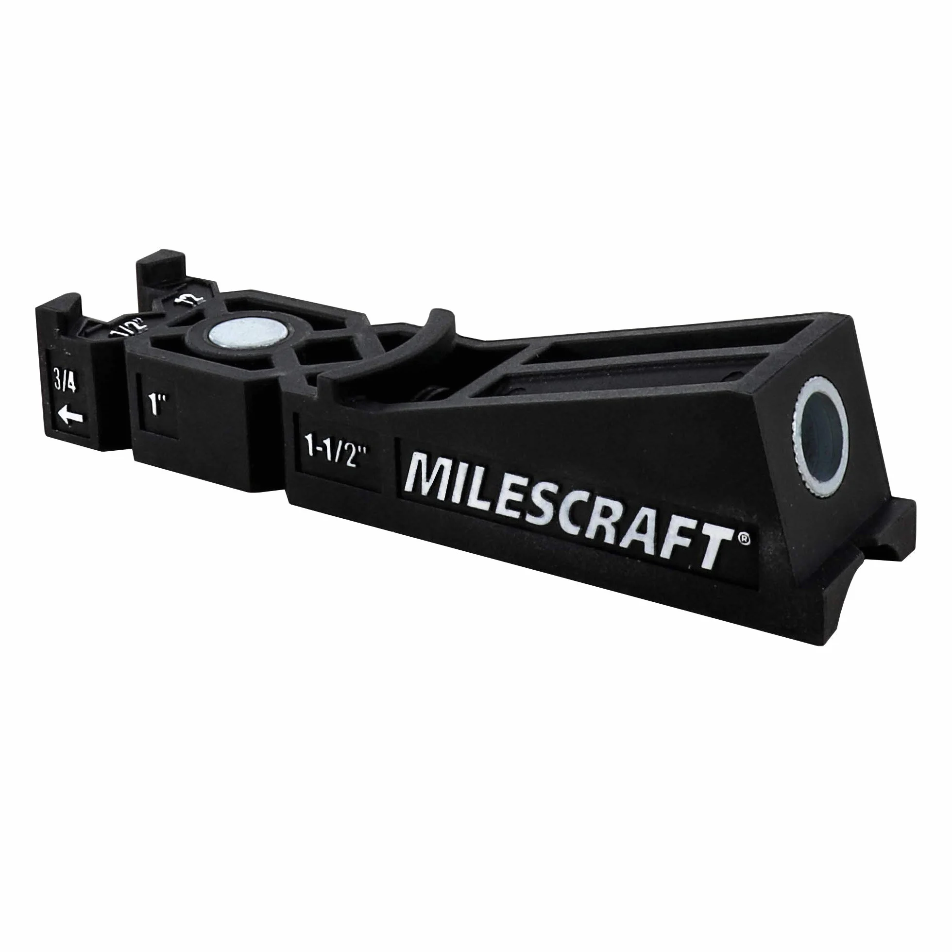 Milescraft 7336 kieszonkowy Jig 200XCJ – zestaw otworów kieszonkowych z podwójnym otworem kieszonkowym, pojedynczym otworem kieszonkowym, zaciskiem czołowym 5 cm i akcesoriami potrzebnymi do każdego