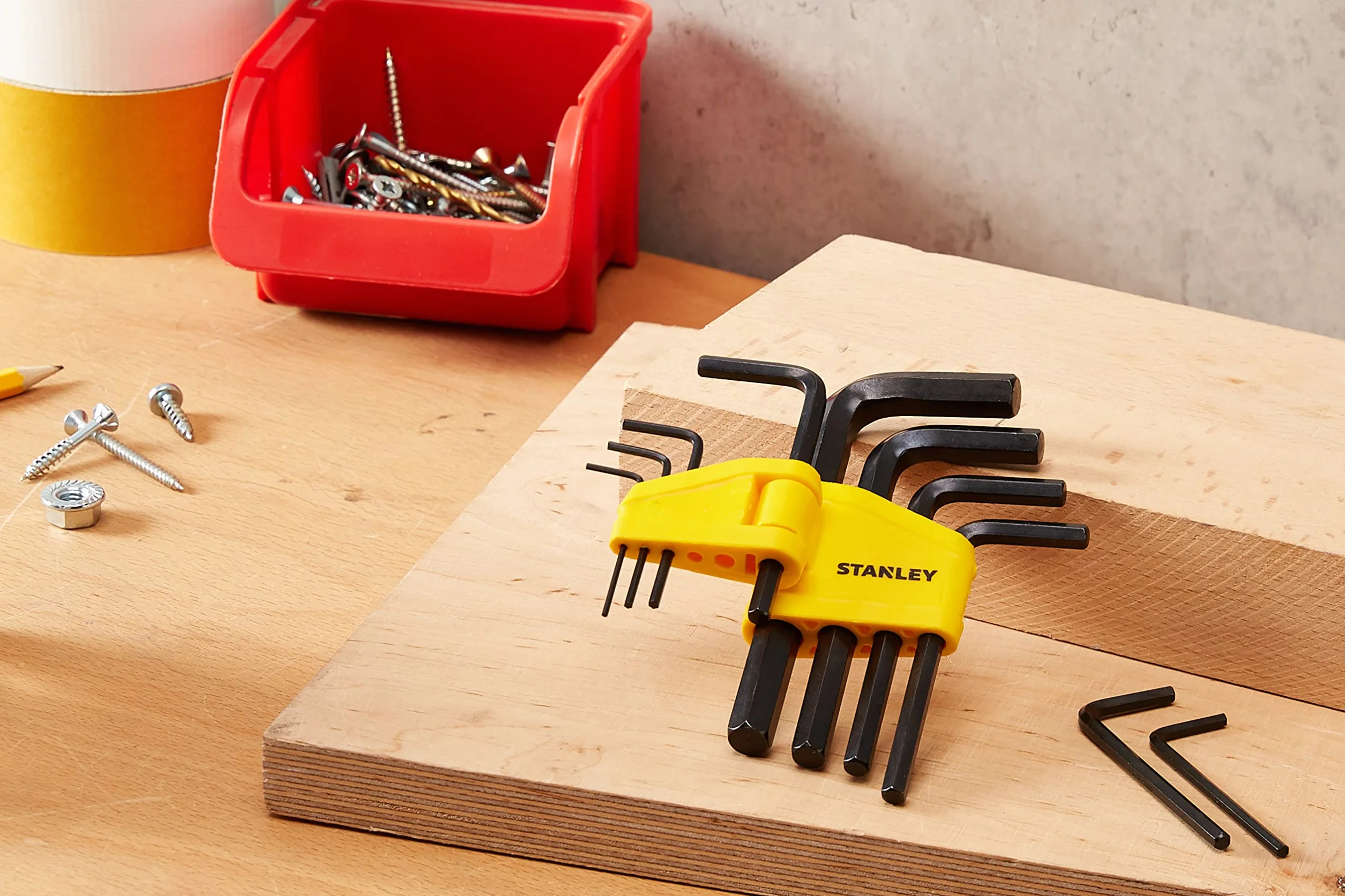 Stanley Zestaw Kluczy Imbusowych 1,5-10 mm 10 Sztuk Czarny/Żółty