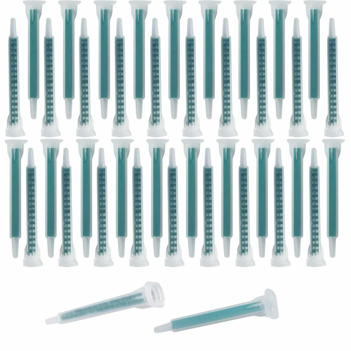 PIQIUQIU 50 sztuk epoksydowa dysza mieszająca statyczna dysza mieszająca wkłady klejące końcówka do 50 ml / 1,7 oz (stosunek 1:1/1: 2) FMA06-16