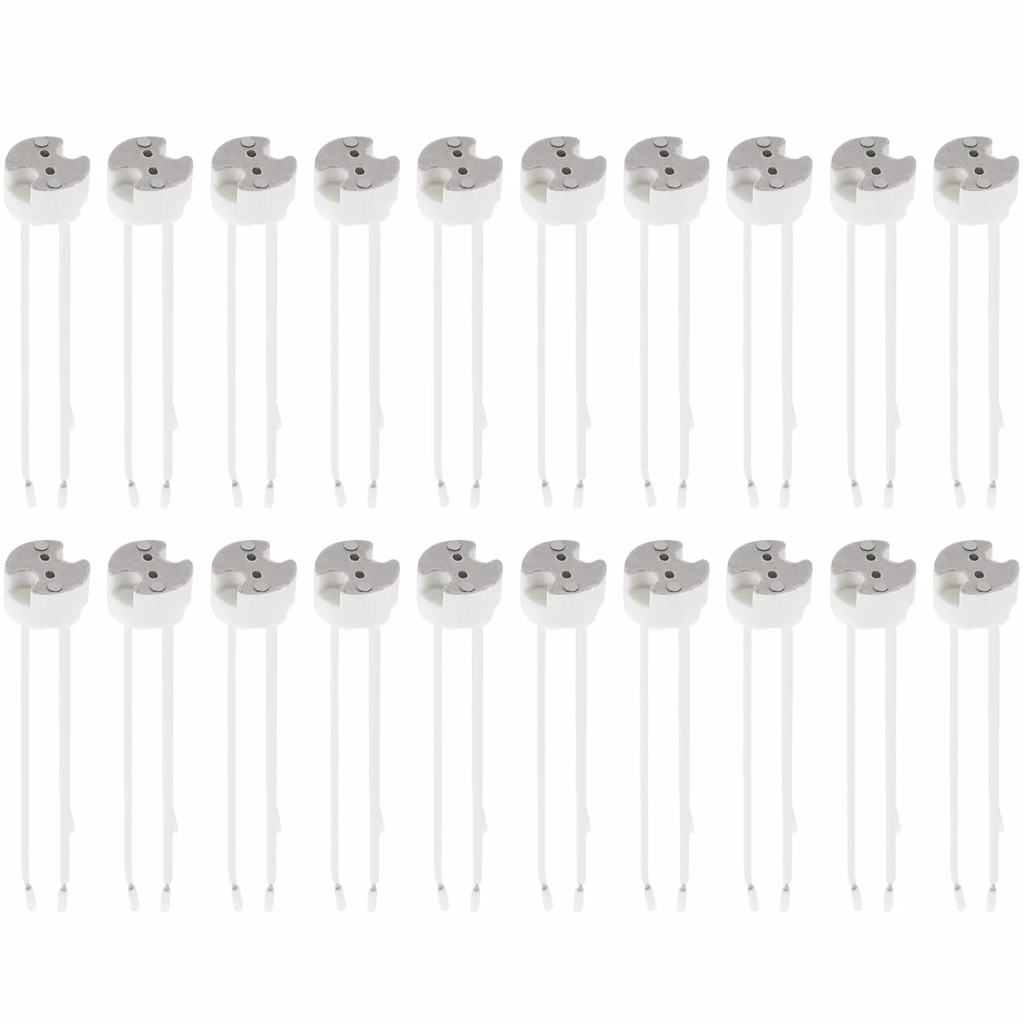 SEMINISMAR 20 sztuk oprawek MR16 GU5.3 LED, oprawka GU5.3, gwint GU5.3 z kablem 12 V, ceramiczna podstawa, oprawka LED MR16 GU5.3, żarówka halogenowa, wtyczka ceramiczna, adapter druciany