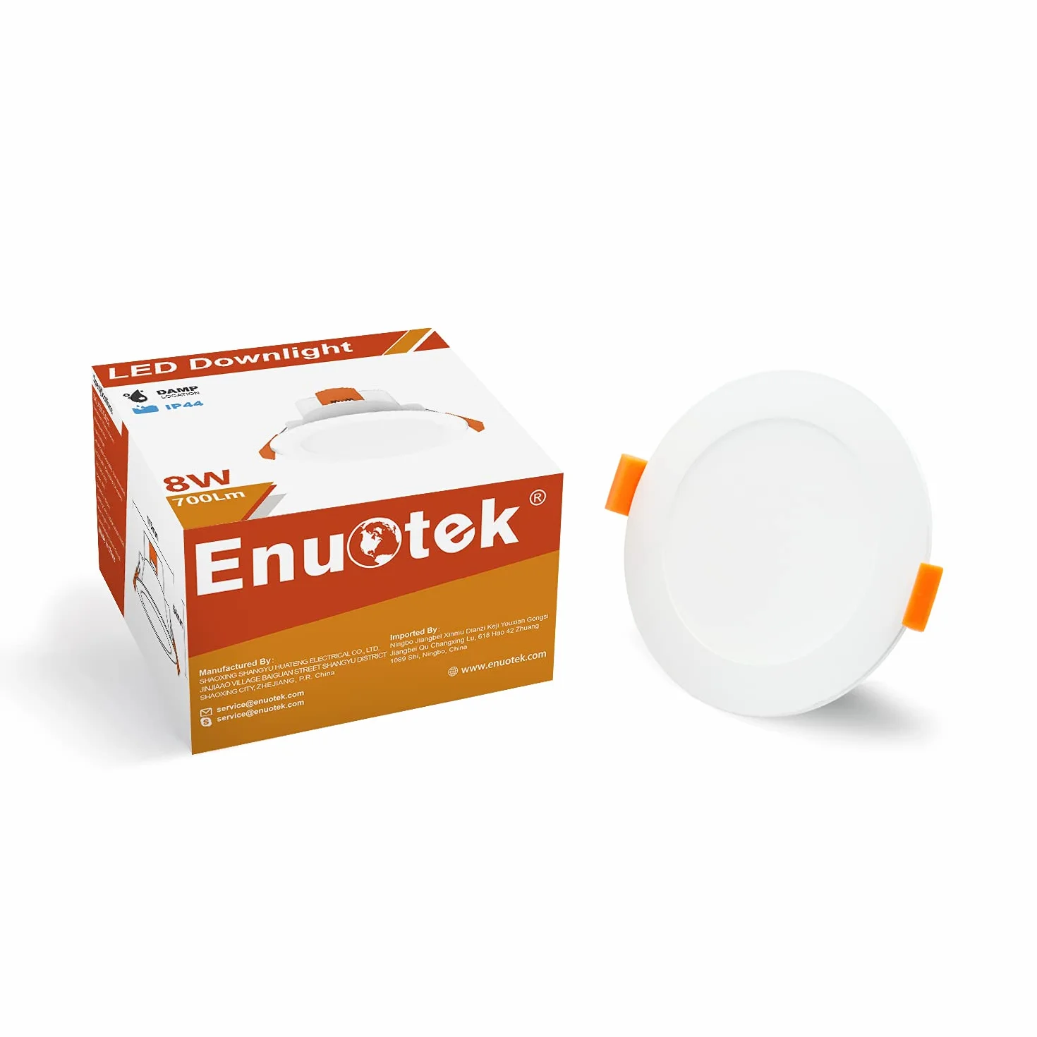 ENUOTEK Możliwość Przyciemniania Oprawa Sufitowa Wpuszczana, 8W IP44 Wodoodporny Reflektory Łazienkowe, CCT do Wyboru, Wycięcie na Suficie Ø 75-90MM, 1 Sztuk