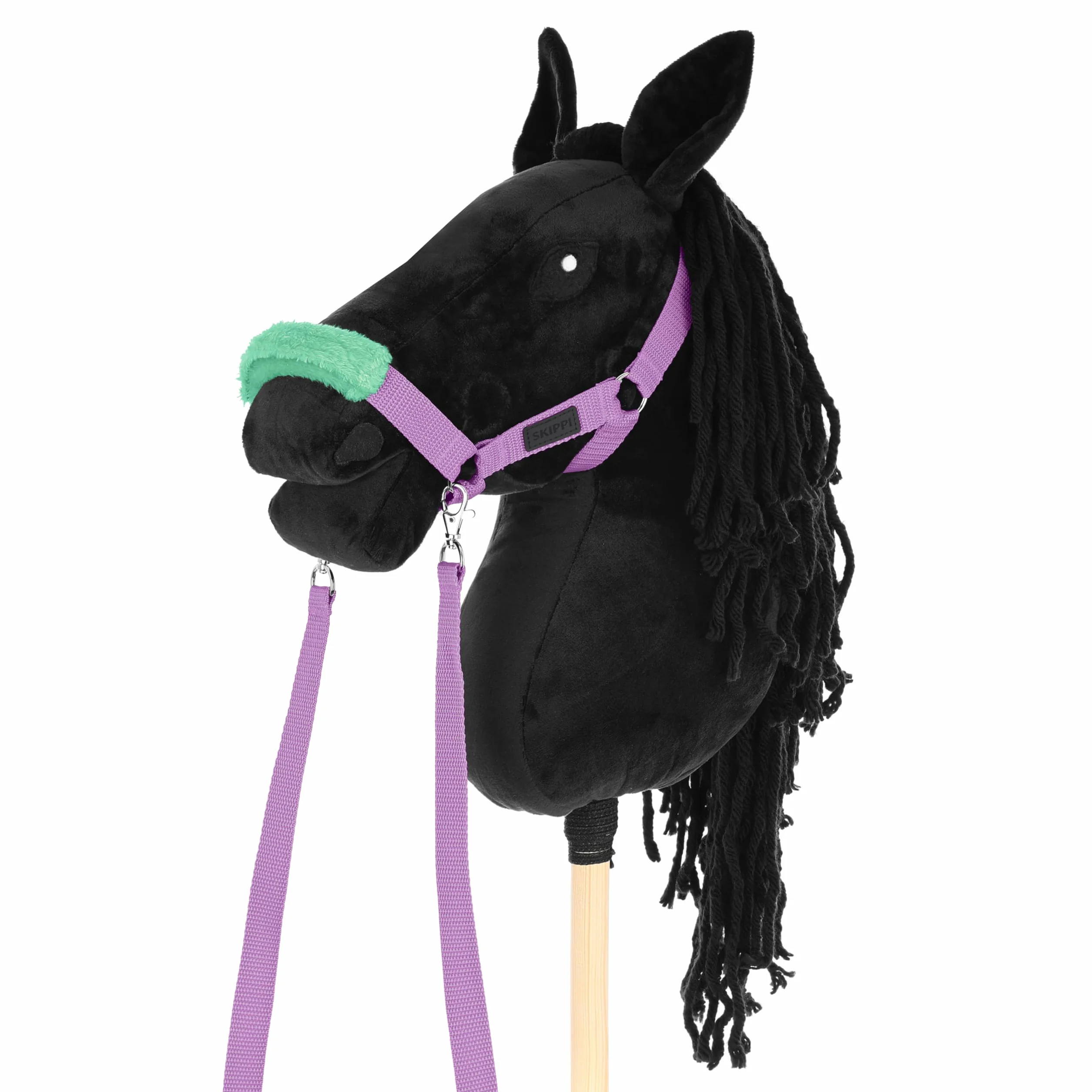 SKIPPI Kantar dla Hobby Horse - Lawendowy, Wodze i 2 Futerka, Hobby Horse Akcesoria, Uniwersalny rozmiar