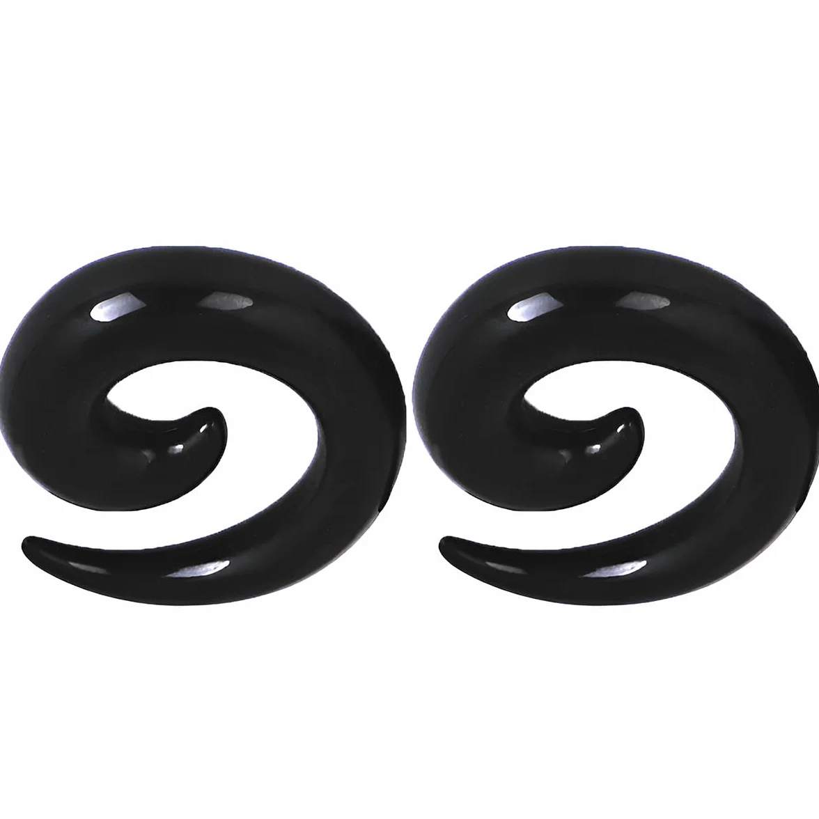 1 para 1,6 mm (14 G) biały akrylowy spiralny ślimak stożkowe zatyczki tunel rozciągacz do uszu zestaw mierników zestaw do rozciągania wir uszy tunele kolczyki zatyczki zestaw piercing biżuteria