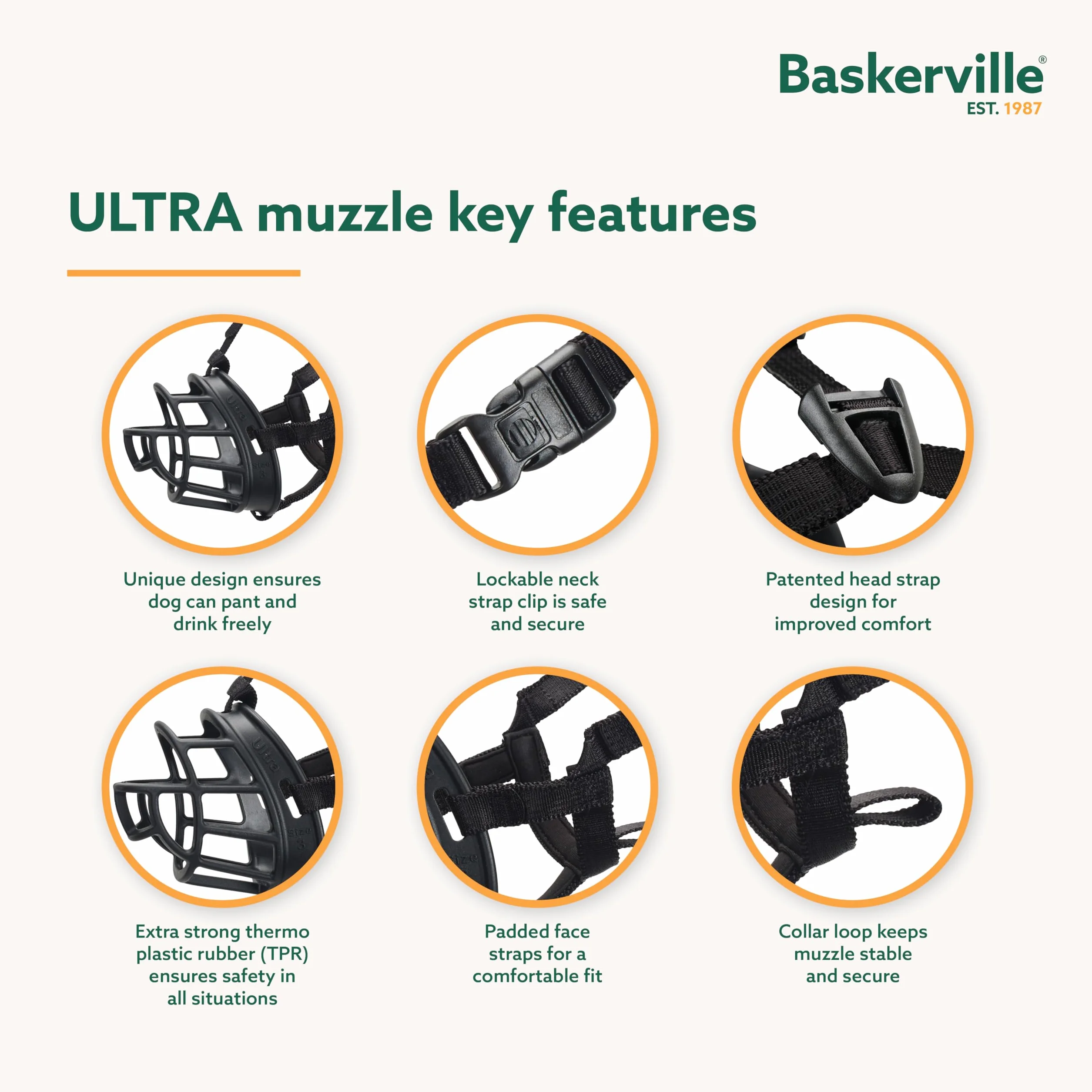 Baskerville 61320B Kaganiec, Rozmiar 3, Czarny