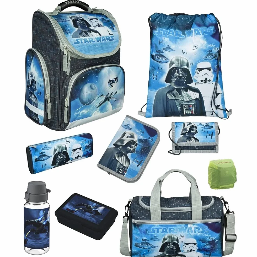 Familando Tornister szkolny Starwars-Parent, Star Wars, 9-częściowy zestaw z torbą sportową