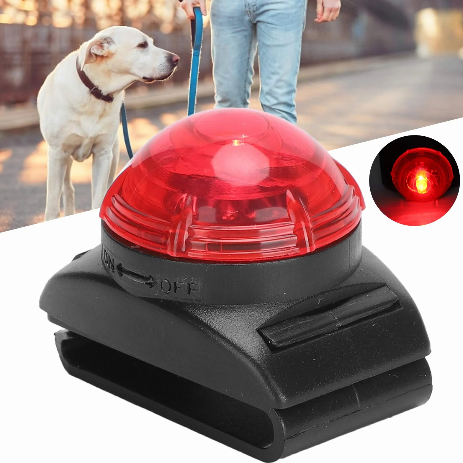 Lampka LED dla Zwierząt, Lampa LED o Wysokiej Jasności Lampki dla Psów Prosta Konstrukcja Klamry Wisiorek dla Zwierząt Luminous Bright Lampka Ostrzegawcza Bezpieczeństwa w Nocy