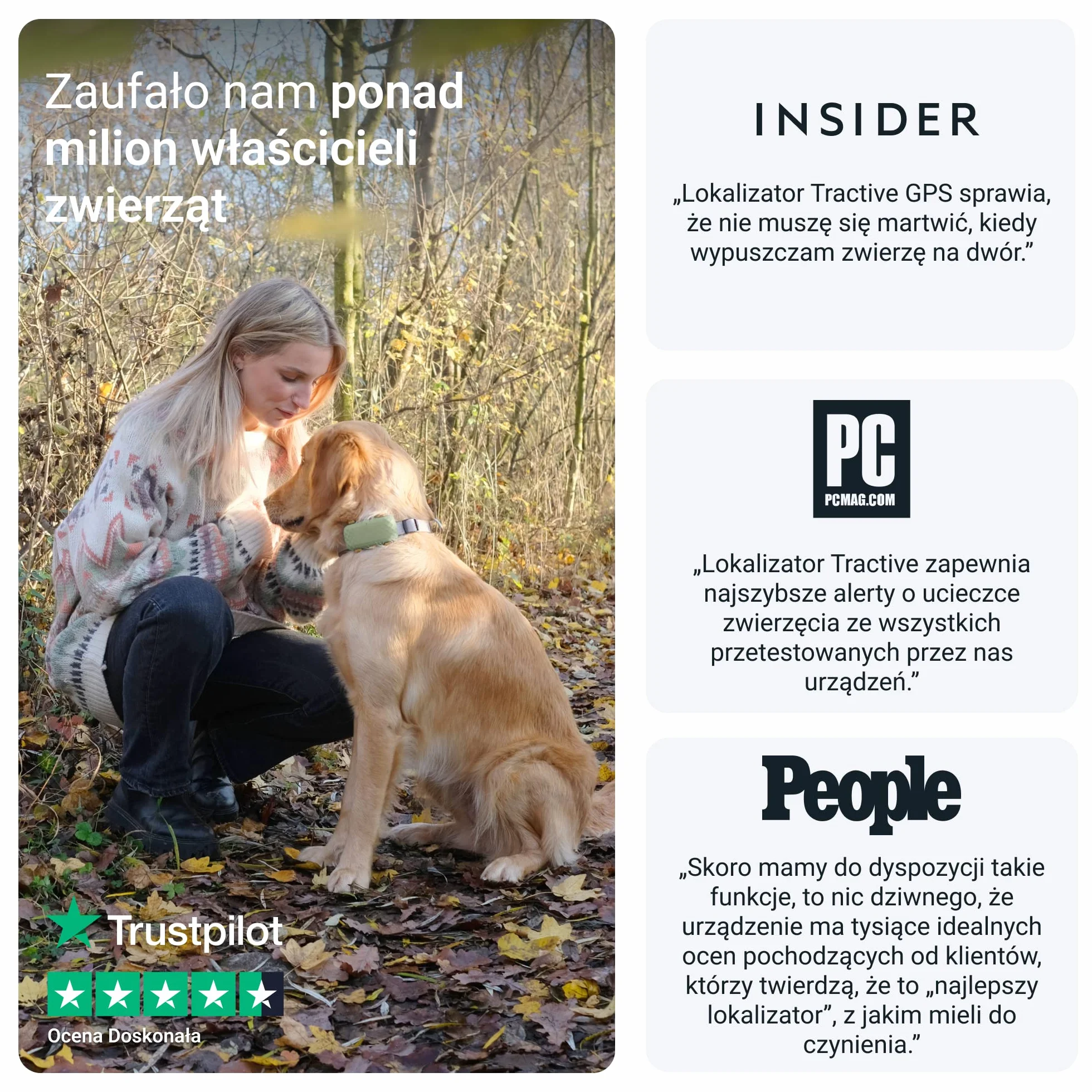 Tractive GPS XL Lokalizator dla psa Długi czas pracy baterii Śledzenie pozycji w czasie rzeczywistym