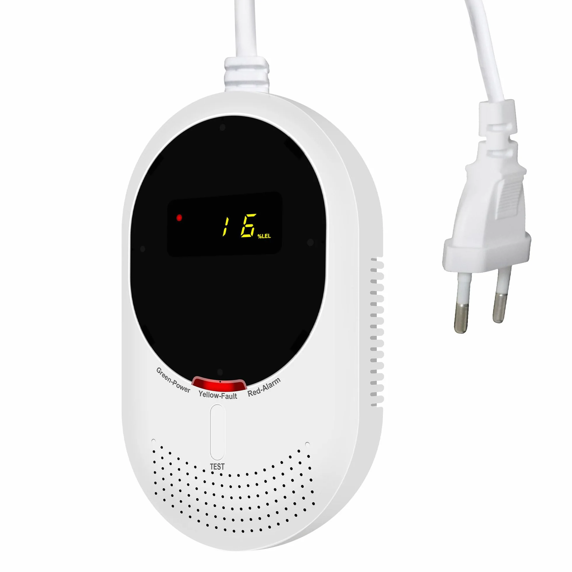 2w1 Detektor Gazu i Tlenku Węgla z Wyświetlaczem LCD, Certyfikat EN 50291 i EN 50194, Wykrywacz Gazu Paliwowego (Gaz Ziemny i LPG) oraz CO dla Bezpieczeństwa Domowego (1 SZT)