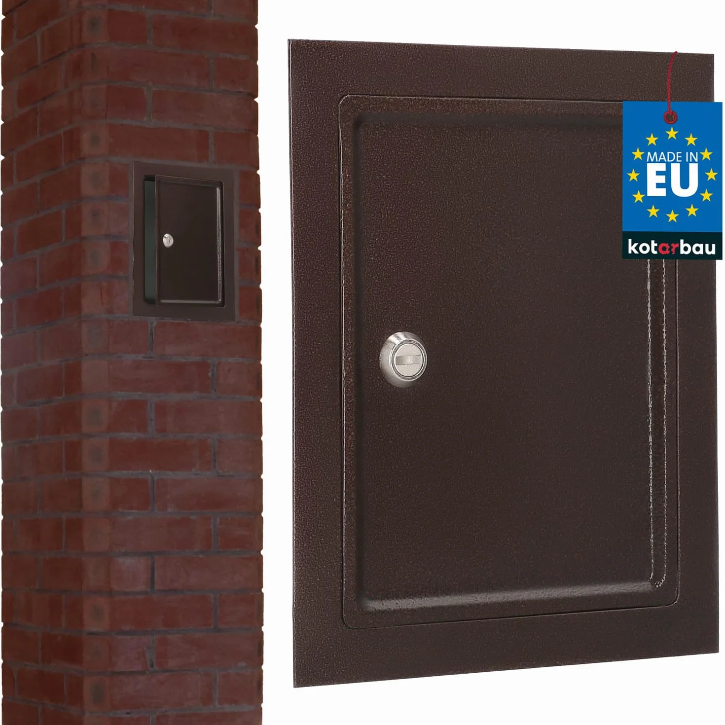 KOTARBAU Drzwi kominkowe 155 x 205 mm miedziane antyczne z osłoną termiczną
