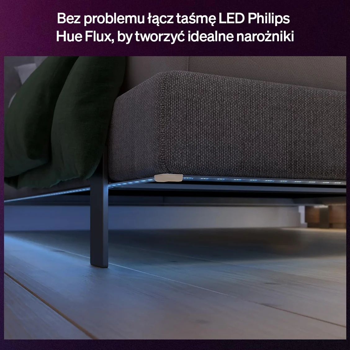 Hue Flux Corner Connector do taśm LED, Akcesoria, Łącznik 90°, Elastyczny Montaż Wewnętrzny, Jednolite Światło, Łatwa Instalacja, 4-pak