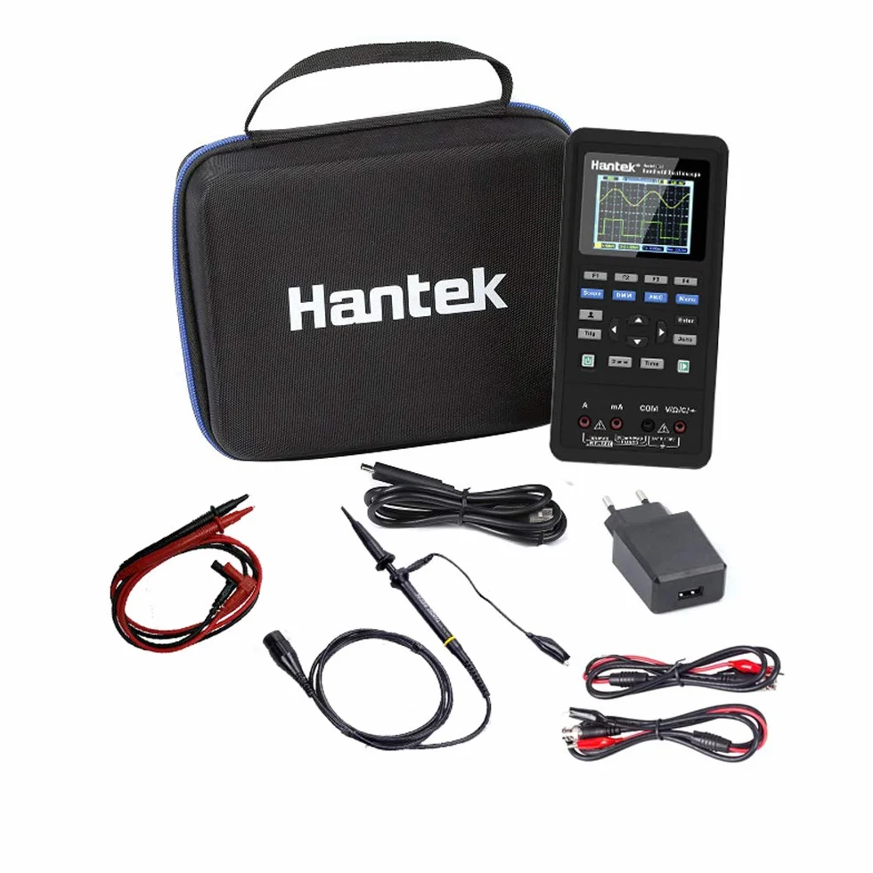 Hantek 2C42 Cyfrowy Oscyloskop Multimetr USB Przenośny 2 kanały 40 MHz 250MSa/s Wielofunkcyjność Próbnik