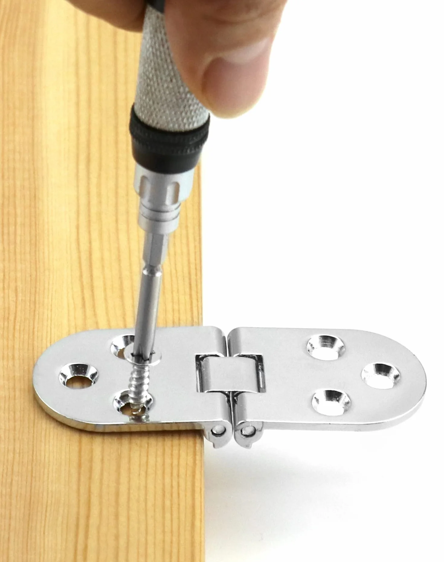 QWORK® 4 częściowe składane zawiasy 180 stopni, stop cynku, składany zawias stołowy, opuszczane zawiasy do składanych stołów, szafki, drzwi do szafy