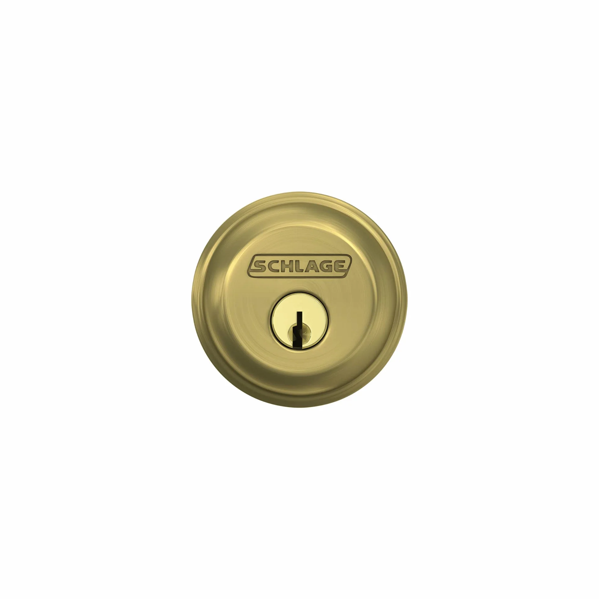 SCHLAGE Lock Company Zamek zasuwkowy, jednocylindrowy, satynowy mosiądz (B60 N 608)