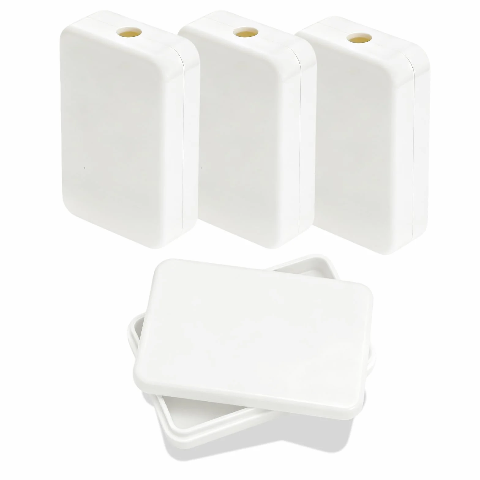4 sztuki puszka rozgałęźna 55x35x15mm, puszka rozdzielacza zewnętrzna wodoodporna, puszka rozgałęźna natynkowa, ABS, biała