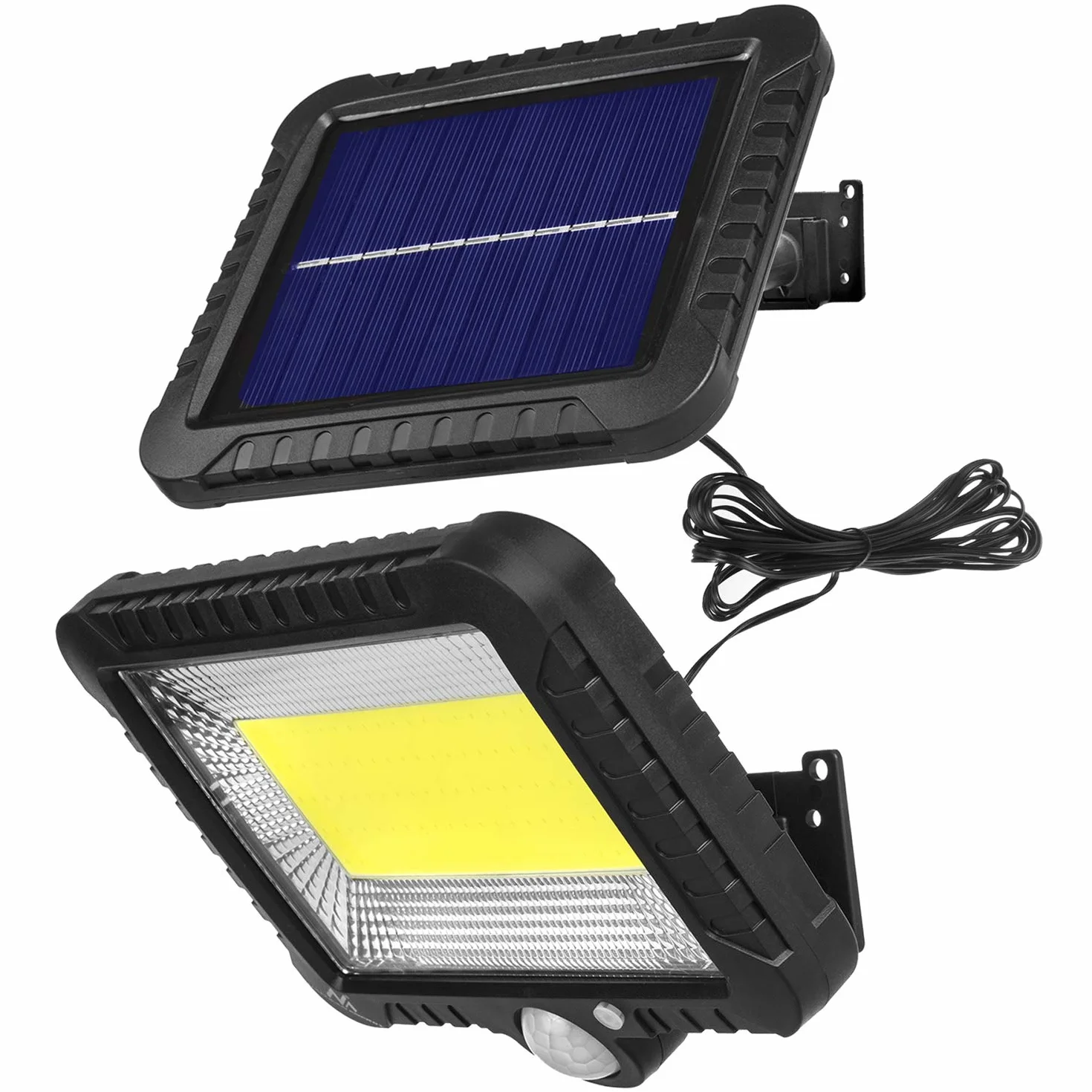 Maclean MCE438 Reflektor LED z Czujnikiem Ruchu, Reflektor Ścienny z Czujnik Zmierzchu, Lampa Solarna IP44, 5 W, 400 lm, 6000 K, zimna biel, 1 sztuka, Czas Czuwania Czujnika Ruchu Wynosi do 12 Godzin