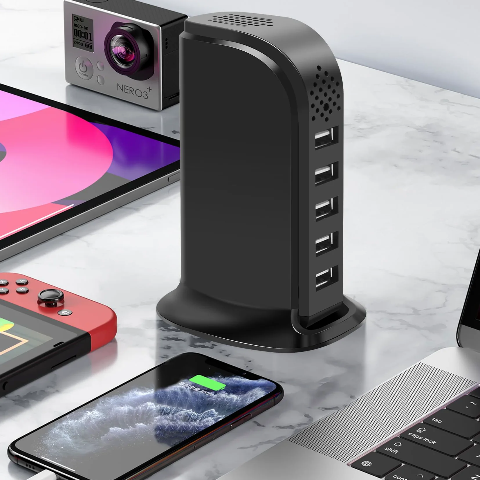 Bezprzewodowa ładowarka USB kamera z wykrywaniem ruchu, kamera bezpieczeństwa w domu | Rejestrator wideo 1080P, bezprzewodowa mała kamera dla zwierząt domowych i bezpieczeństwa domowego, aplikacja na telefon