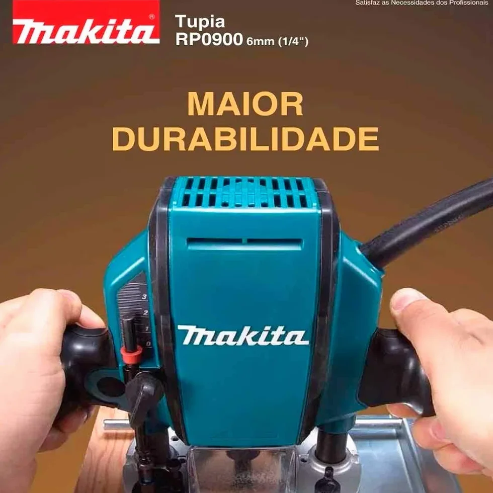 Makita Rp0900 Frezarka Górnowrzecionowa, 900 W, 230 V, Czarny/Niebieski, 35 mm