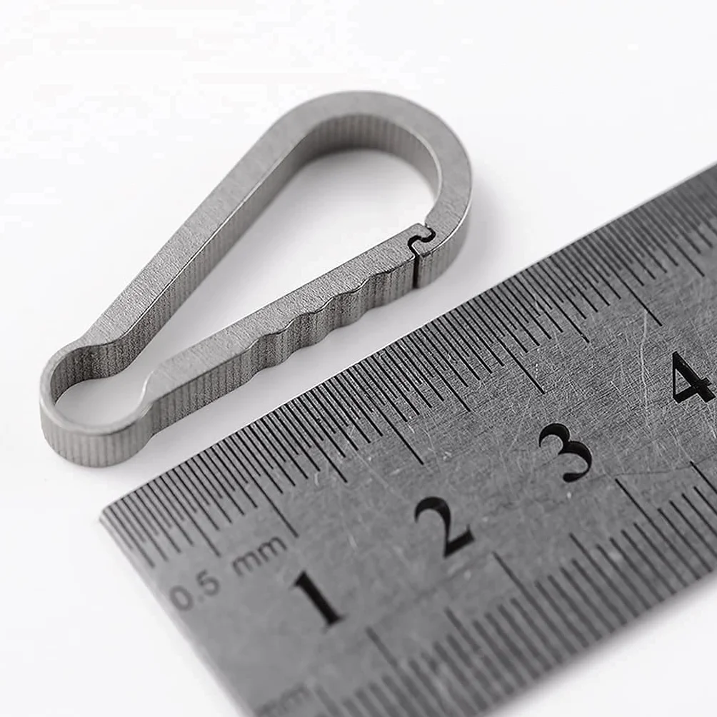 U/D Mini tytanowy karabińczyk sprężynowy mały brelok karabińczyk klips na zewnątrz haczyki kempingowe zatrzask breloczek (36 mm srebrny)