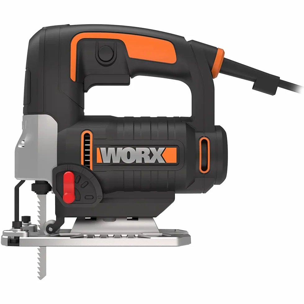 WORX WX478.1 wyrzynarka 650 W – wyrzynarka wahadłowa z elektroniką obrotową do precyzyjnego cięcia drewna, metalu i PCW – z walizką na narzędzia