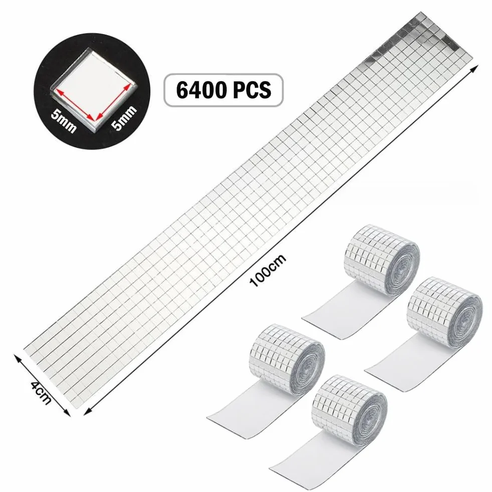 6400 sztuk płytki lustrzane mozaikowe samoprzylepne kwadratowe szklane płytki mozaikowe 5 x 5 mm mini mozaika szklana mozaika naklejki do własnoręcznego wykonania dekoracja rzemieślnicza