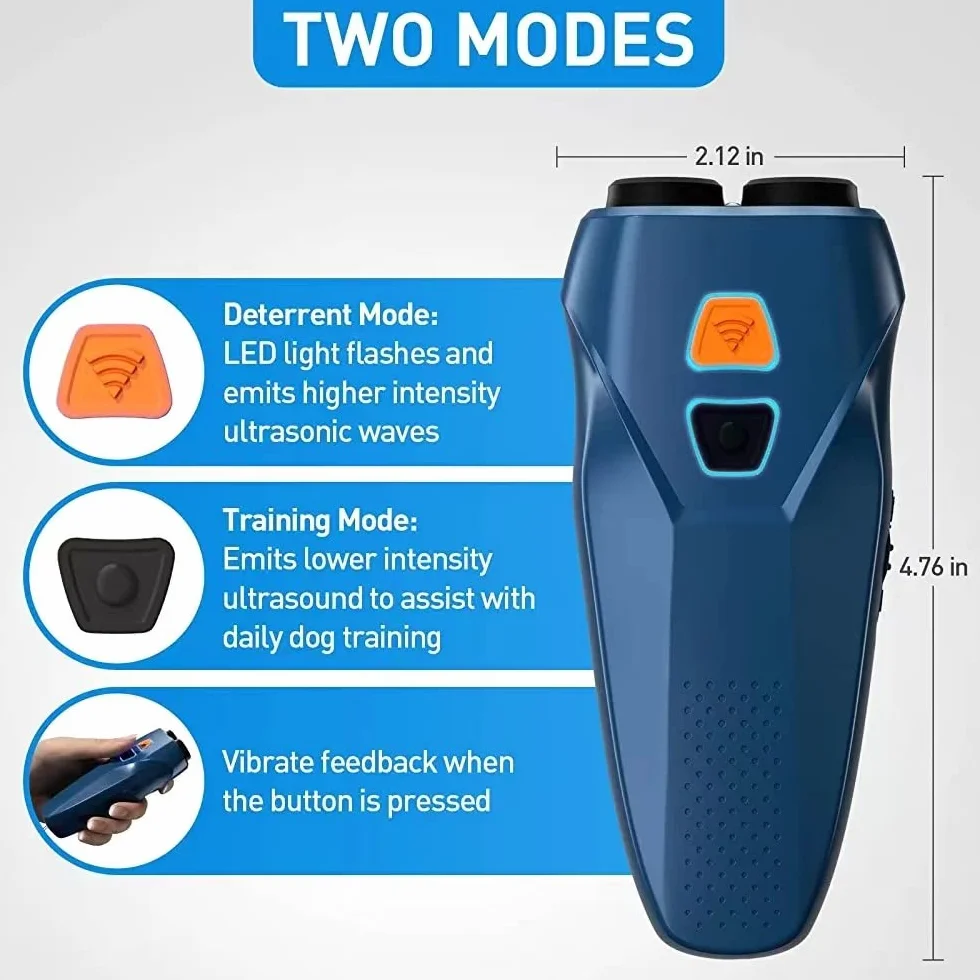 PET Trainer silbato de perro ultrasónico con linterna LED recargable 25 pies
