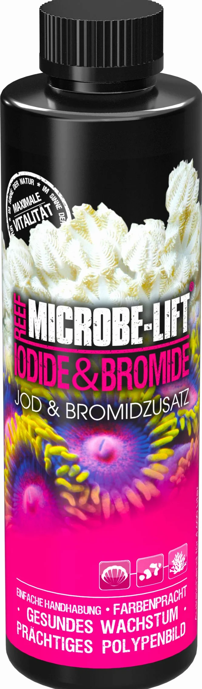 MICROBE-LIFT Iodide & Bromide – jod i dodatek bromidowy w jakości premium do każdego akwarium wody morskiej, bardzo wydajny, 236 ml