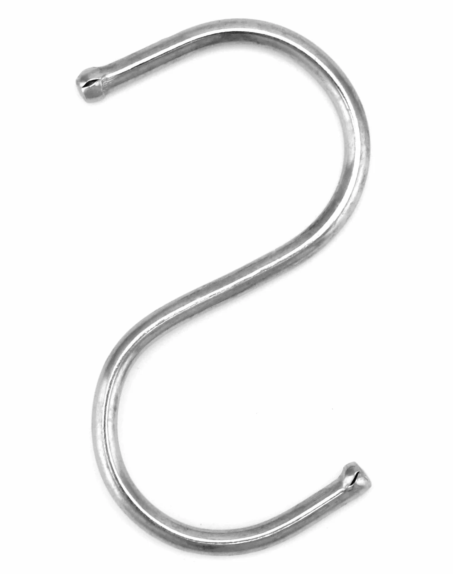 QWORK 30 sztuk haczyki S stal nierdzewna, 6,5 cm, metalowe haczyki do wieszania garnków i patelni, roślin, narzędzi, ubrań, ręczników