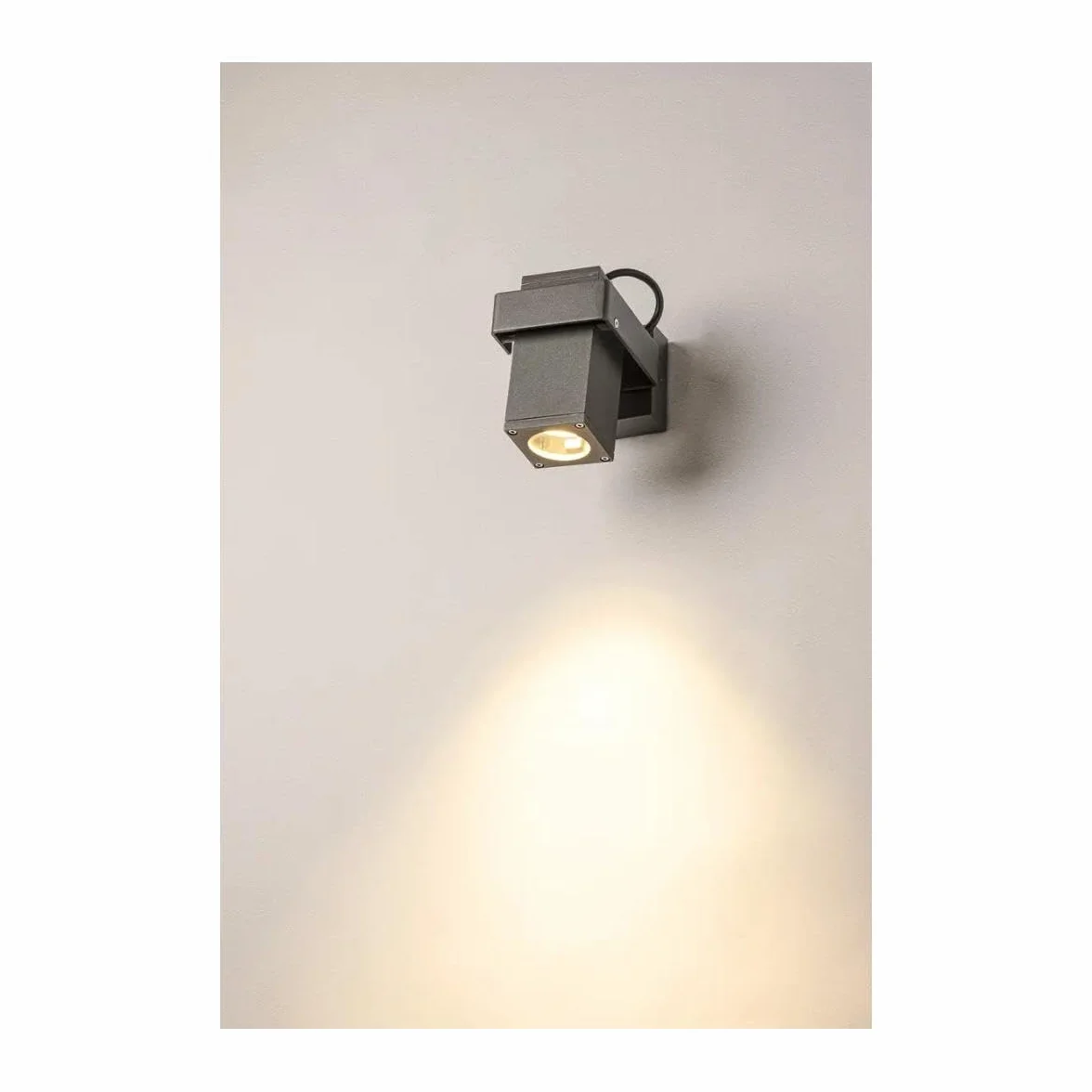 SLV Natynkowa lampa ścienna i sufitowa THEO BRACKET CW/oświetlenie ścian, ścieżek, wejść, zewnętrzny spot LED, natynkowa lampa outdoor, lampa ogrodowa, reflektor sufitowy / GU10 IP65 7W antracytowa
