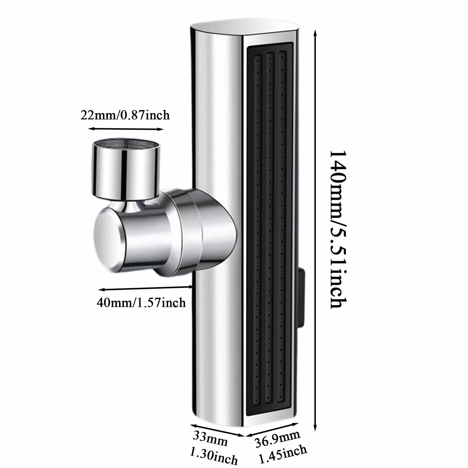 3-Function Kitchen Sink Faucet Sprayer Nozzle, Splash-Proof Faucet Attachment