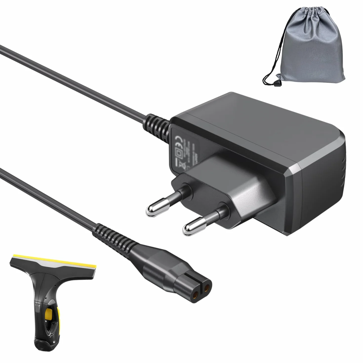 Kabel do ładowania kompatybilny z Karcher WV1 WV2 WV5 WV50 WV70 WV75 KV4 KWI1 Plus 3,3W
