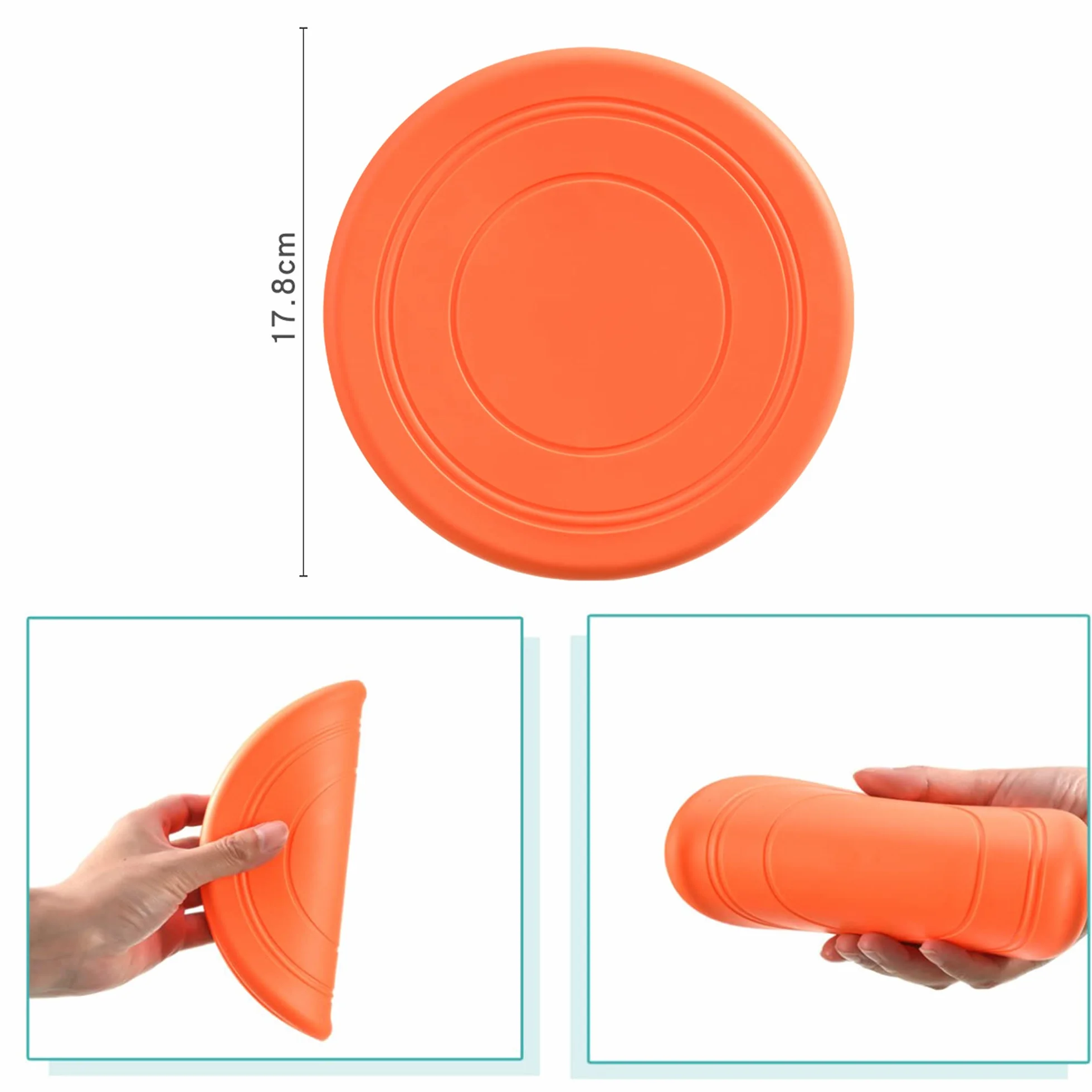 7 sztuk latającego dysku dla psa, frisbee dla zwierząt domowych, latający dysk, frisbee dla psów, pływający spodek z naturalnej gumy, odporny na gryzienie frisbee, zabawka dla zwierząt domowych