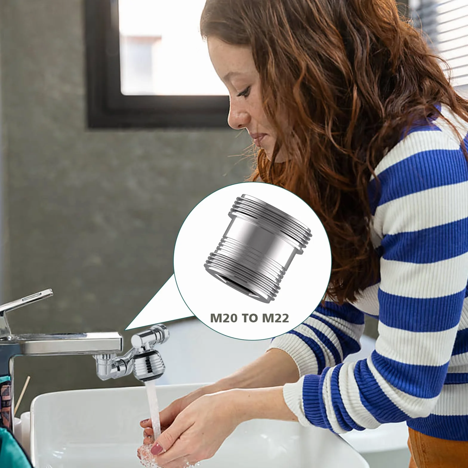 Adapter do kranu M20-M22 gwintowy 2 sztuki perlator