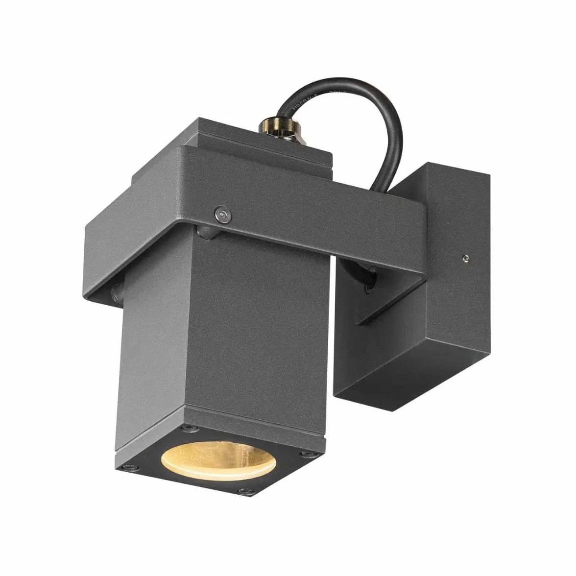 SLV Natynkowa lampa ścienna i sufitowa THEO BRACKET CW/oświetlenie ścian, ścieżek, wejść, zewnętrzny spot LED, natynkowa lampa outdoor, lampa ogrodowa, reflektor sufitowy / GU10 IP65 7W antracytowa