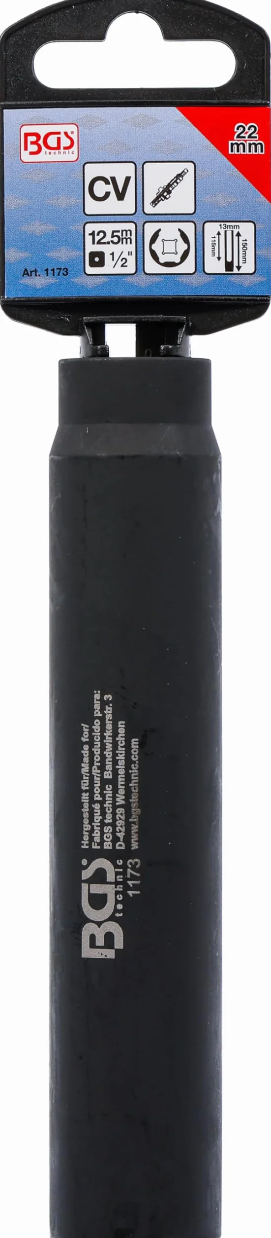BGS 1173 | Nasadka do sond lambda | 12,5 mm (1/2") | 22 mm