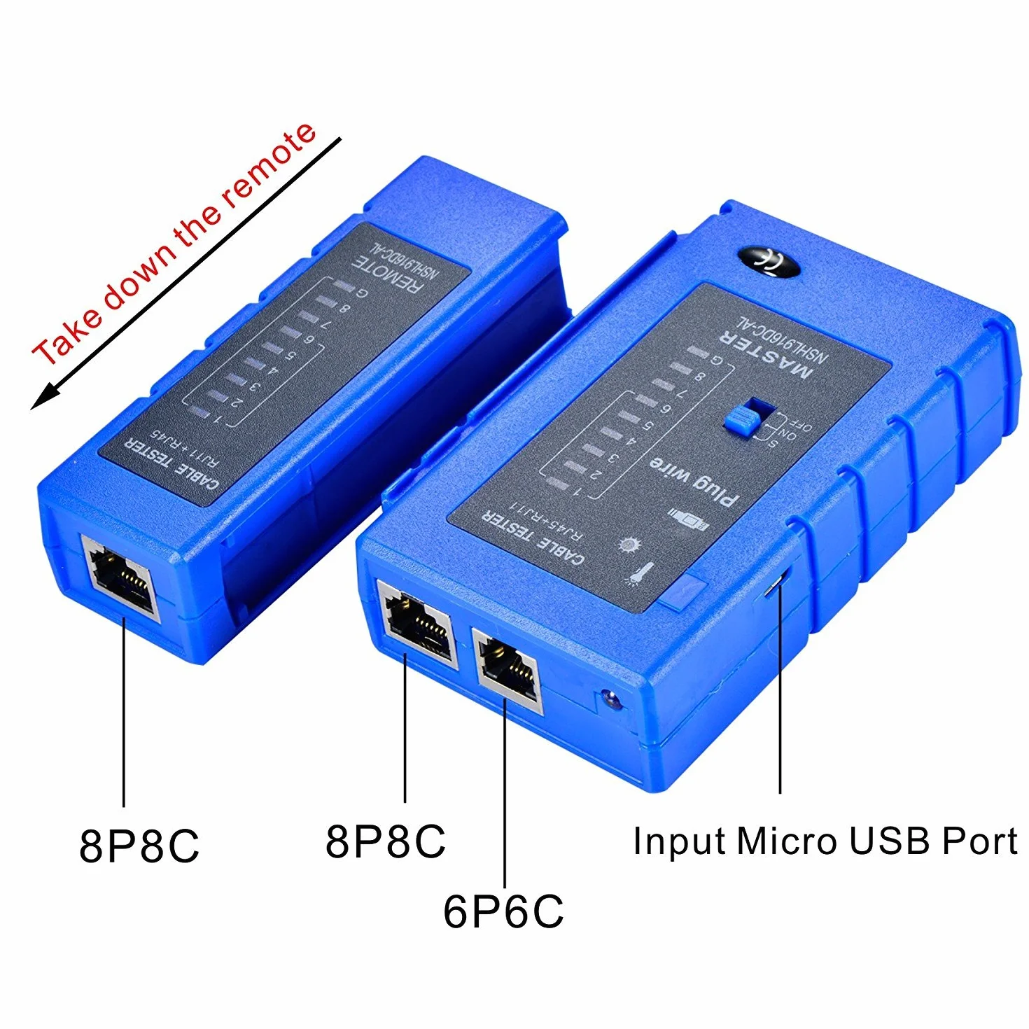 LEAGY Tester kabli sieciowych narzędzie testowe RJ45 RJ11 RJ12 CAT5 CAT6 UTP USB LAN Wire Ethernet