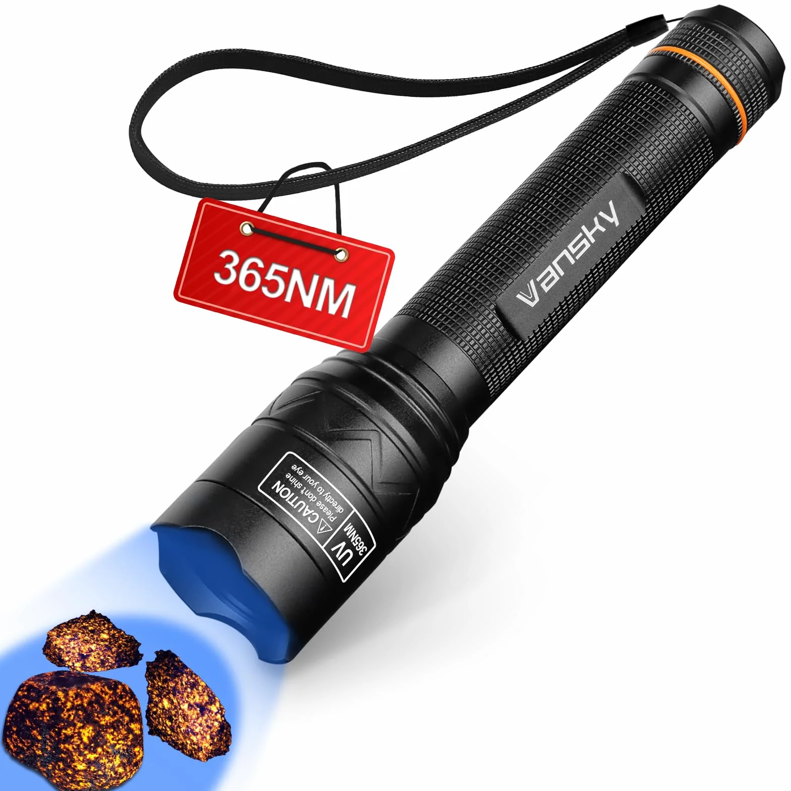 Vansky Blacklight UV Light 365nm latarka UV detektor moczu dla zwierząt psów kotów polowanie na skały