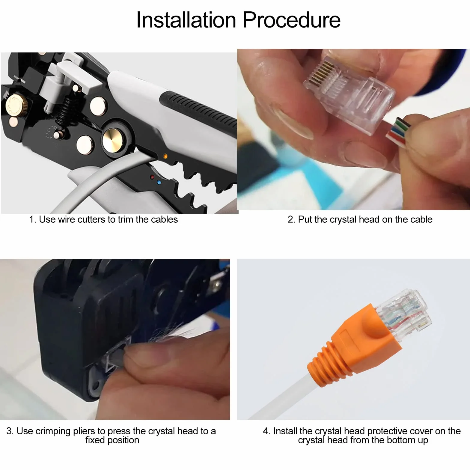 Miękkie plastikowe złącze kabla Ethernet RJ45 osłona butów odciążeniowych CAT5 CAT5E CAT6 CAT6E 100 szt. firmy Copapa (wielokolorowe)