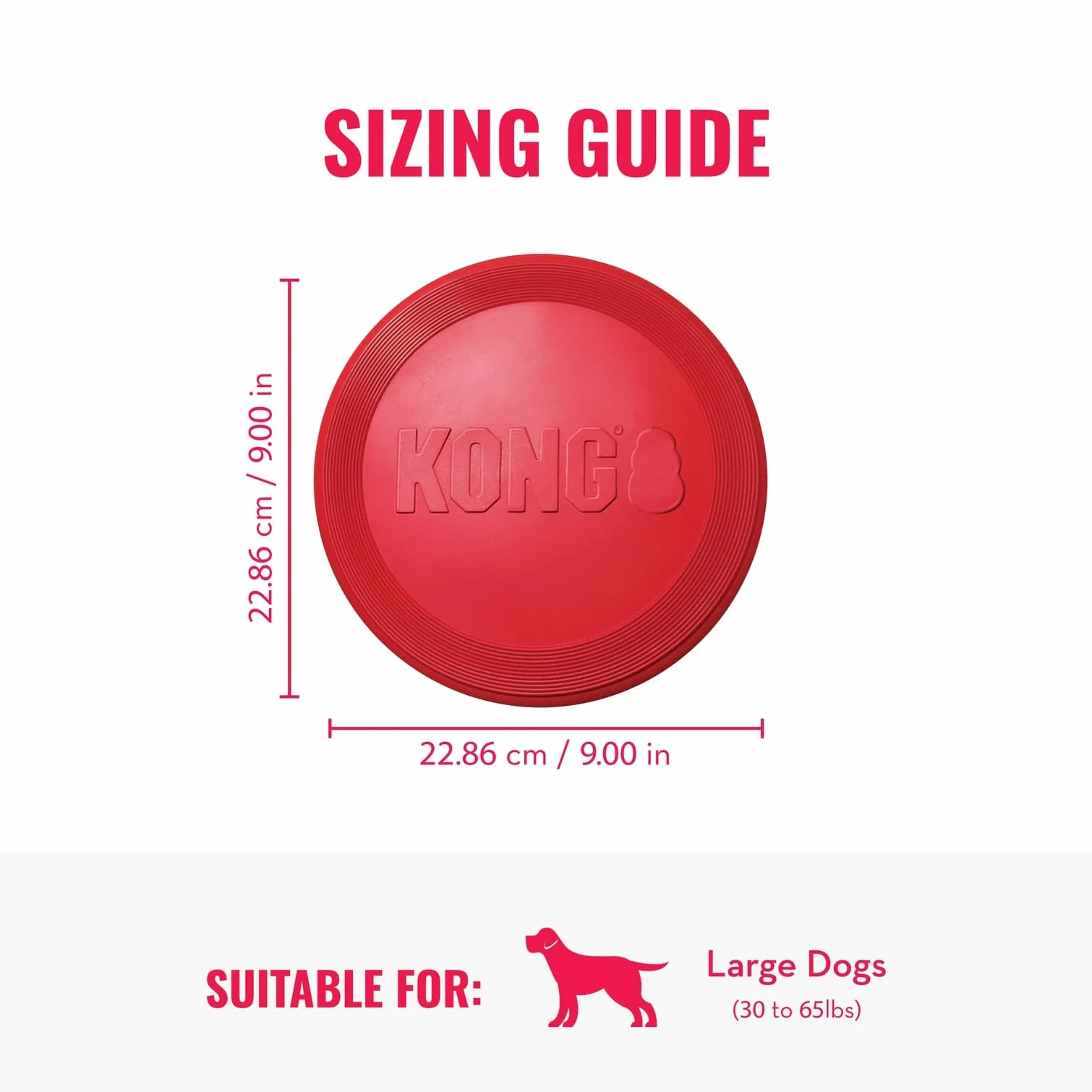 KONG ulotka – wytrzymała frisbee dla psów z naturalnego kauczuku – dla dużych psów