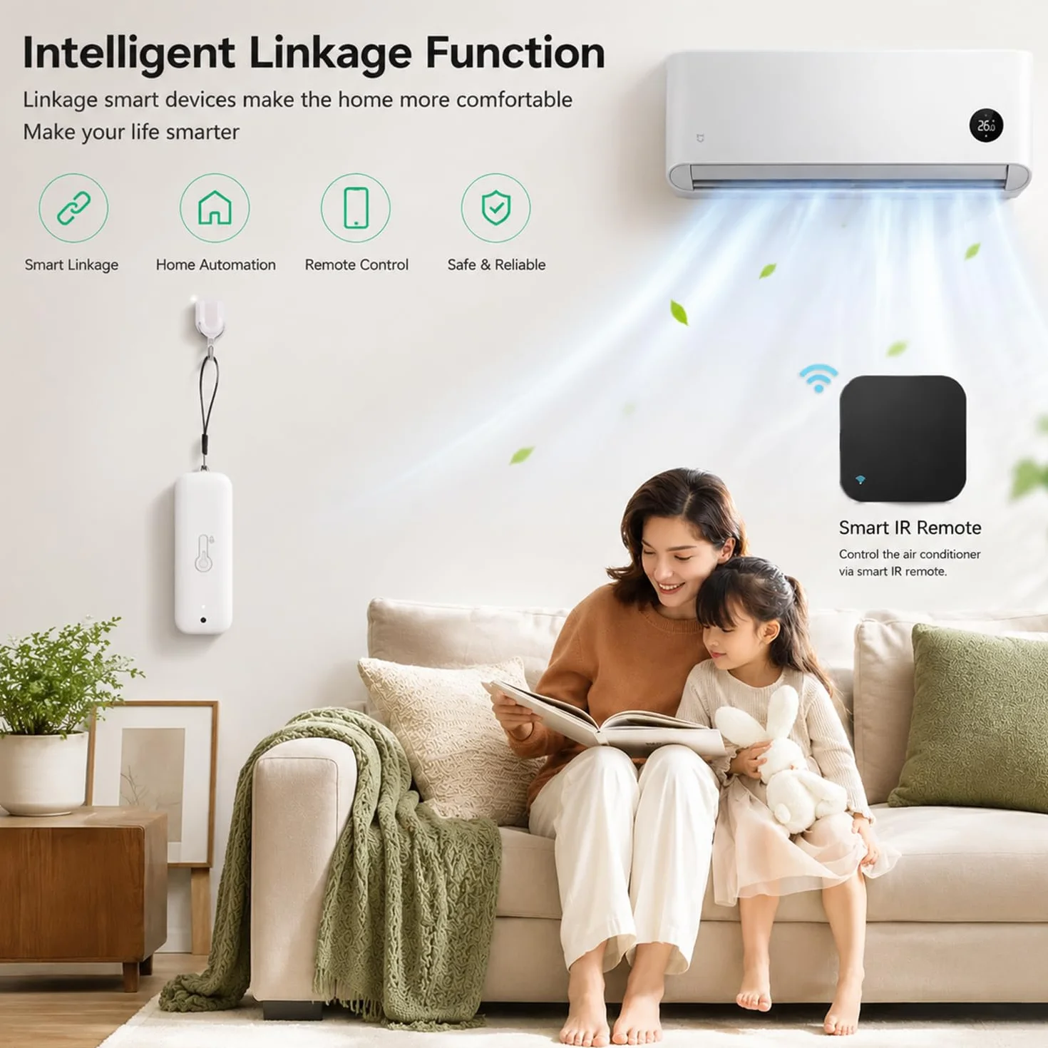 WiFi czujnik hygrometru i termometru: Bezprzewodowy inteligentny monitor temperatury i wilgotności z powiadomieniami w aplikacji, eksportem danych, funkcją kalibracji, kompatybilny z Alexa (Biały-3
